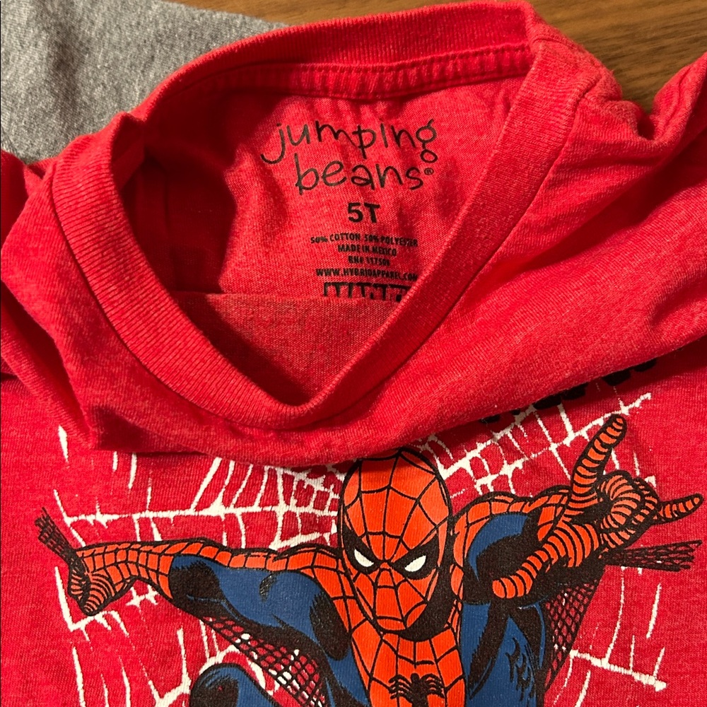 Marvel Red Spider-Man T-Shirt and Gray Buzz Lightyear Tee Size 5T - Picture 2 of 3